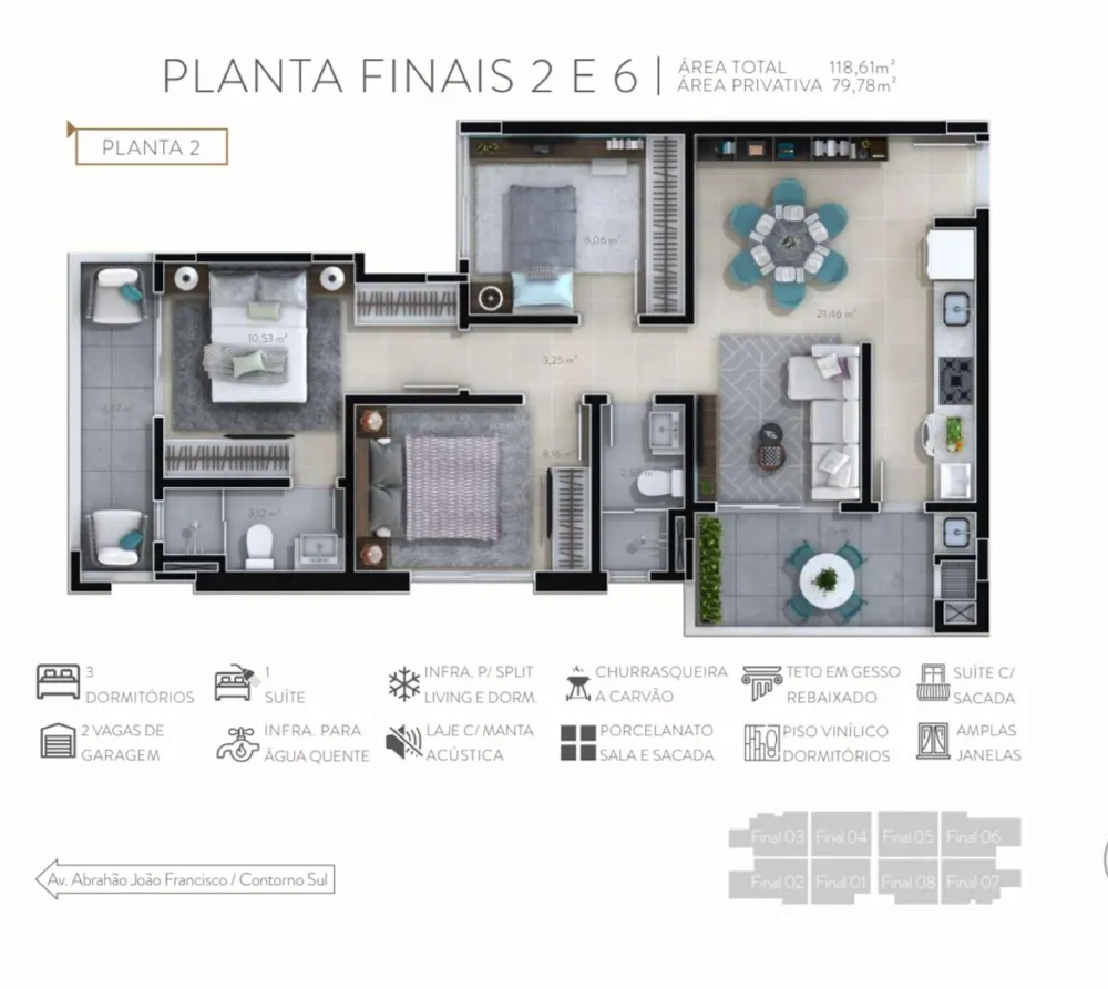 Apartamento 2 quartos para venda no bairro Centro em Balneário Camboriú