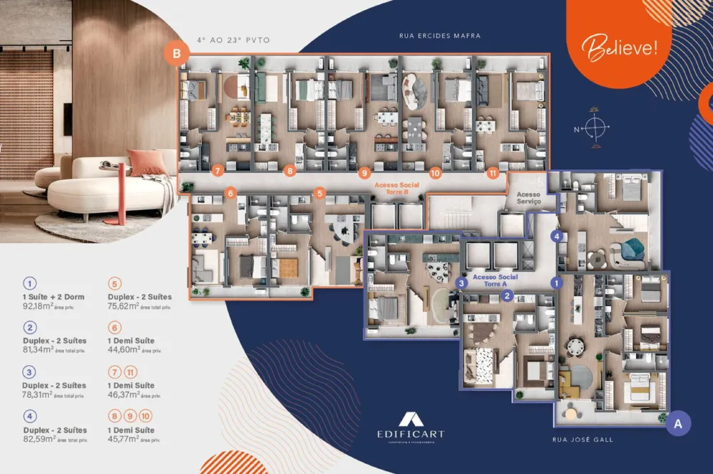 Apartamento 1 quarto para venda no bairro Dom Bosco em Itajaí