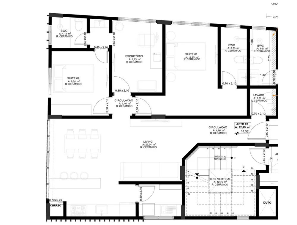 Apartamento 3 quartos para venda no bairro Praia Brava em Itajaí