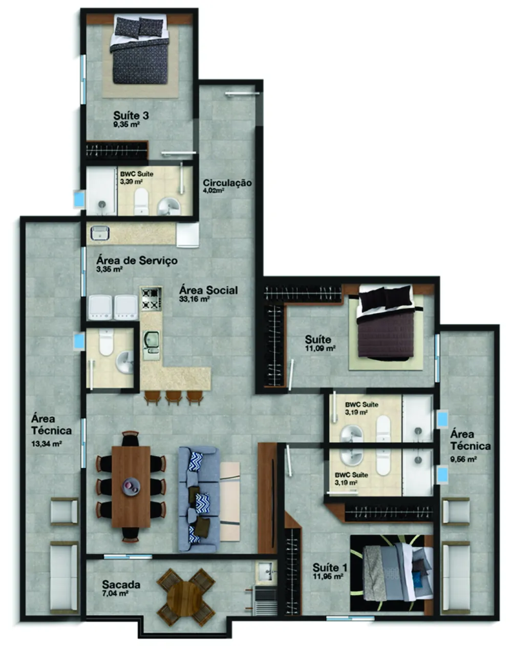 Apartamento 3 quartos para venda no bairro São Francisco de Assis em Camboriú