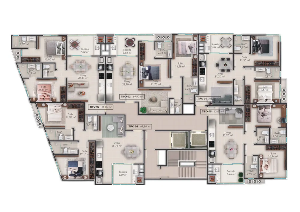 Apartamento para venda no bairro Morretes em Itapema