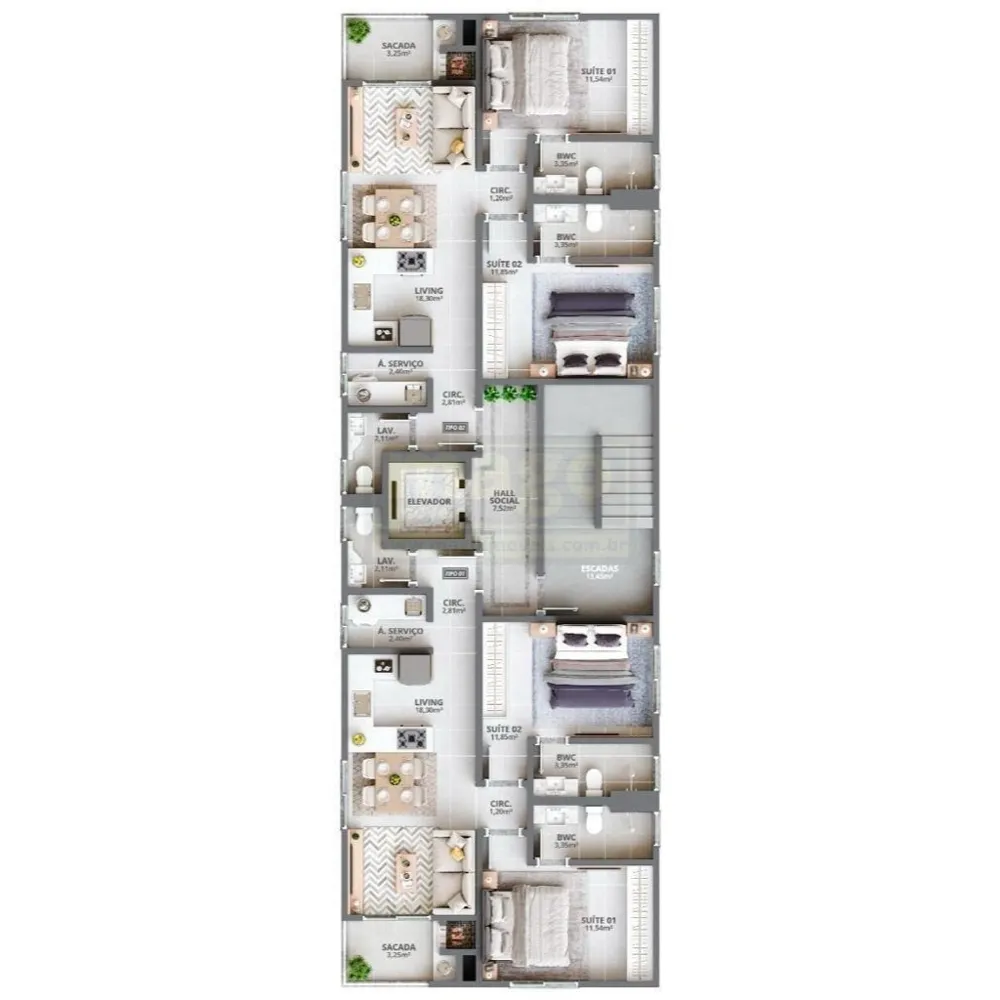 Apartamento 2 suítes para Venda no bairro Casa Branca em Itapema